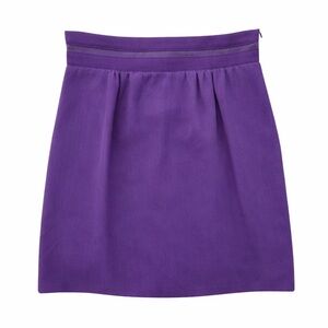 Designer Vintage Authentic RED Valentino Purple Silk Skirt XS US 2 Made in Italy